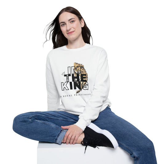 I Am With the King Shoulder Sweatshirt