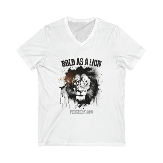 Bold as a Lion Short Sleeve V-Neck Tee